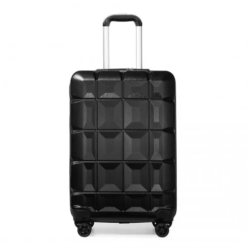 Kono 20 Inch Black Lightweight Hard Shell ABS Luggage Cabin Suitcase with TSA Lock - Stylish & Durable Travel Companion