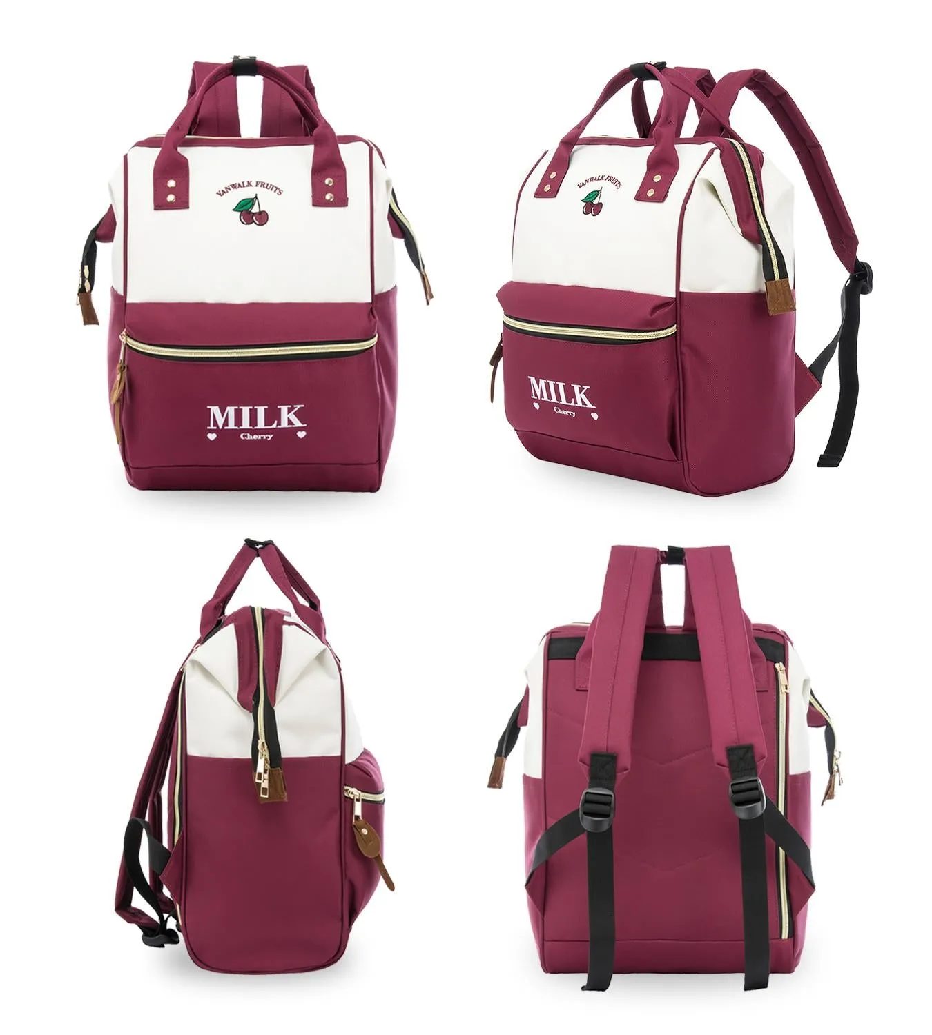 Milk Flavor Backpacks for Women & Students Fits 14-inch Laptop